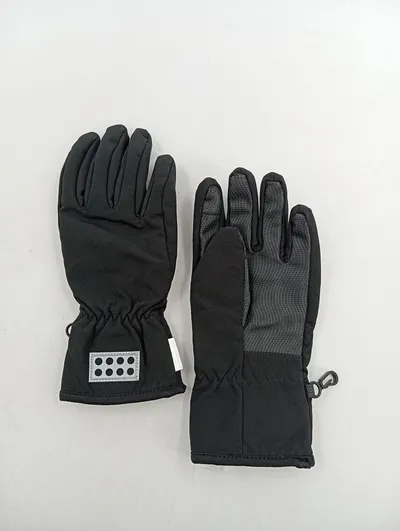LEGO Wear Kinder Skihandschuhe Schwarz Gr. 6.5 Sportlich Outdoor Herbst Winter