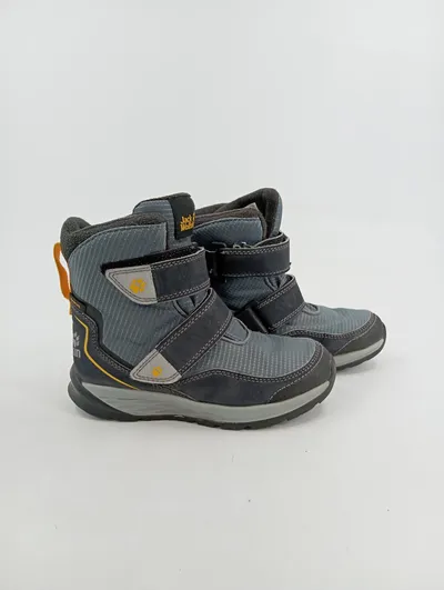 Jack Wolfskin Kinder Schneestiefel Grau Gr. 31 Klettverschluss Outdoor