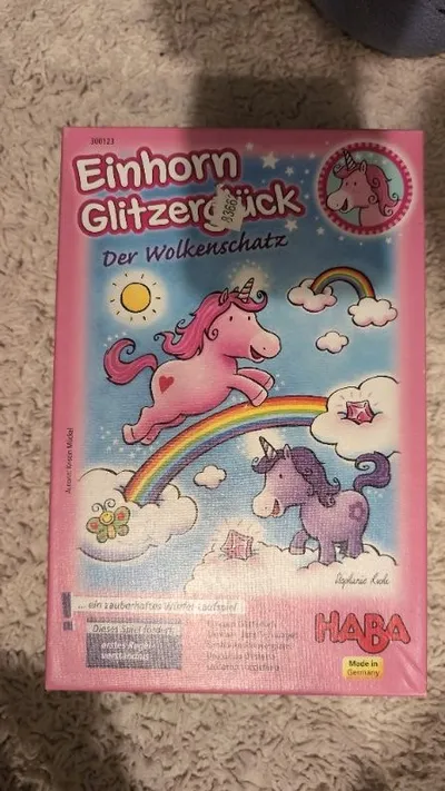 HABA Einhorn Glitzerglück Der Wolkenschatz Würfelspiel Kinder ab 3