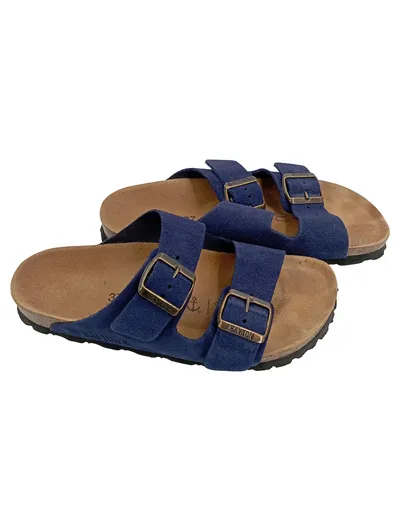 Bayton Sandalen Damen Gr. 37 Blau Casual Pantoletten Sommerschuhe