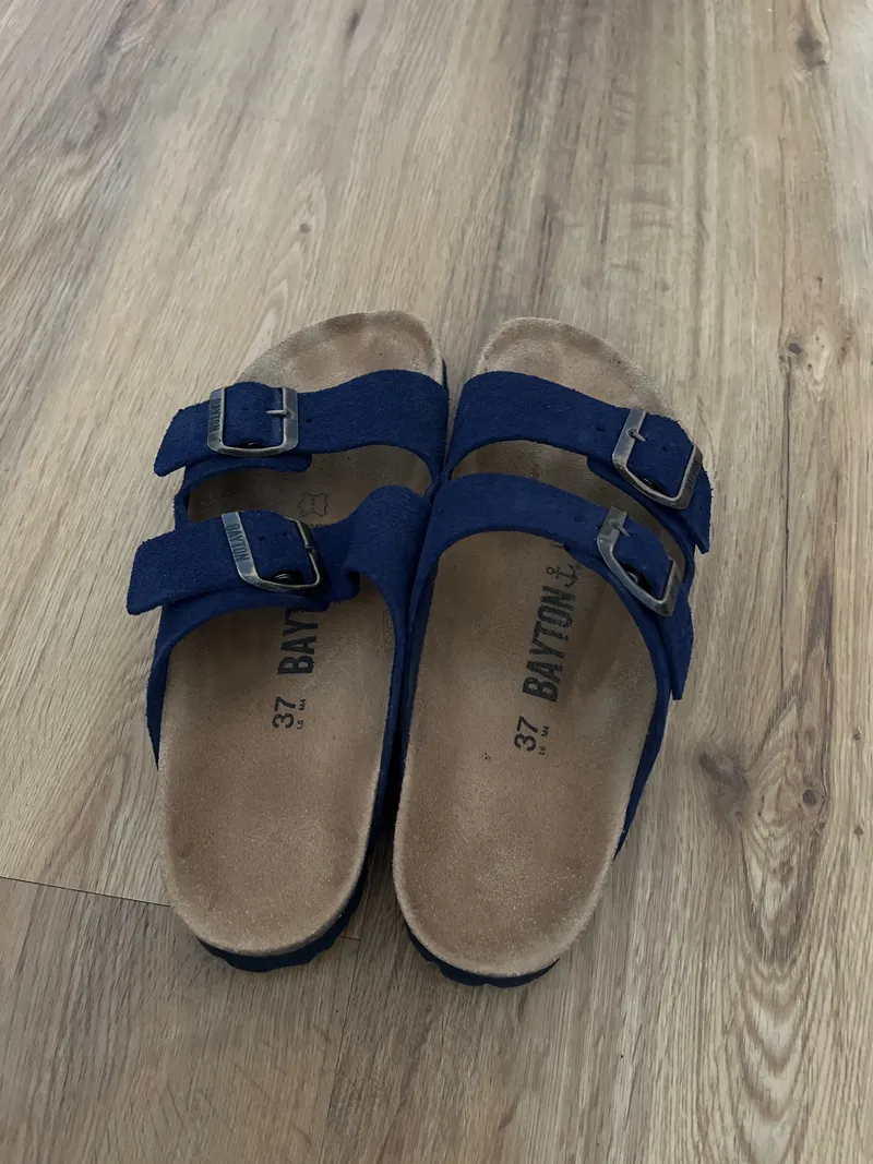 Bayton Sandalen Damen Gr. 37 Blau Casual Pantoletten Sommerschuhe 3