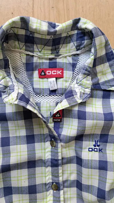 OCK Damen Freizeithemd Kurzarm Karohemd Gr. 38/M Outdoor Mehrfarbig