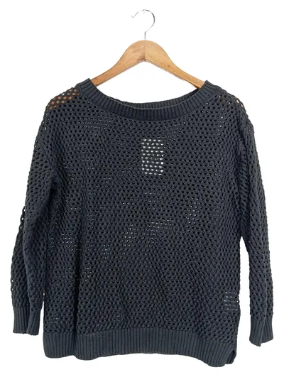ever.me Damen Pullover Gr. 40/L Schwarz Lochmuster Casual Strickpullover