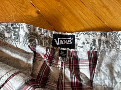 Vans Herren Karierte Shorts Baumwolle Mehrfarbig W34 L Freizeit