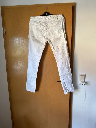 ALBERTO Herren Jeans Regular Fit Weiß Größe 30 Luxury T400
