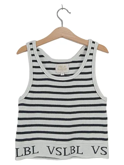 Villa Sophie Damen Crop Top gestreift Gr. 38 Mehrfarbig Casual