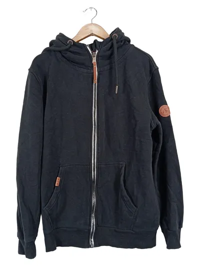 Alessandro Salvarini Herren Kapuzenpullover Hoodie Schwarz L Casual Baumwolle