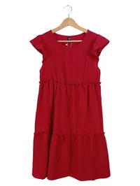 EMERY ROSE Damen Freizeitkleid Rot Rüschen Gr. S/36 Sommerkleid 1