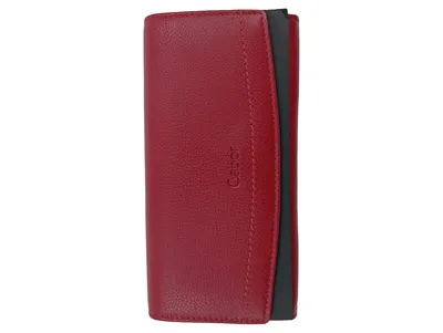 Gabor Damen Geldbörse Elegant Rot Leder Portemonnaie