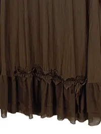 Apricot Damen Freizeitkleid Gr. 44 Braun Langarm Blumen Applikation 3