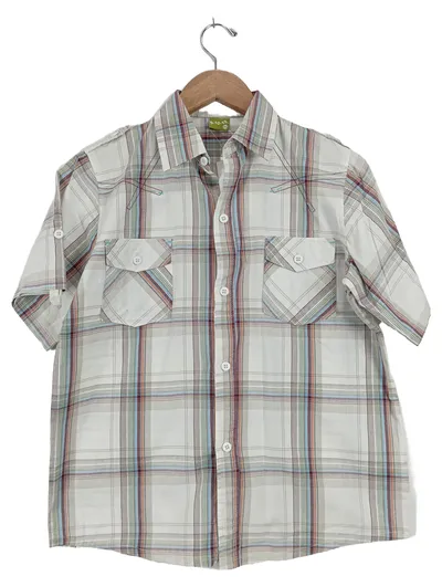 5.10.15. Kinder Freizeithemd Kariert Gr. 164 Mehrfarbig Kurzarm Casual