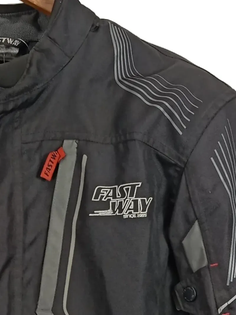 Fastway Motorradjacke Herren Schwarz Gr. 54/XXL Sportlich 3