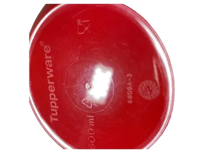 Tupperware Rührschüssel Rot Kunststoff Uni 15 cm mit Logo