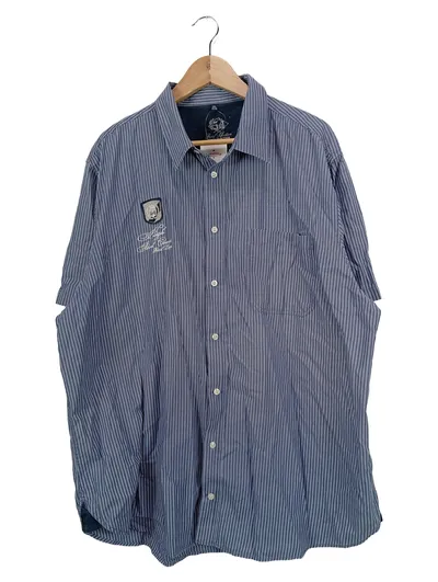 First Selection Herren Kurzarm Freizeithemd gestreift Blau Gr. XL