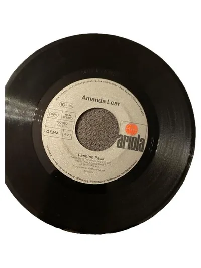 Amanda Lear Fashion Pack Black Holes 7" Single Vinyl Ariola Disco Pop