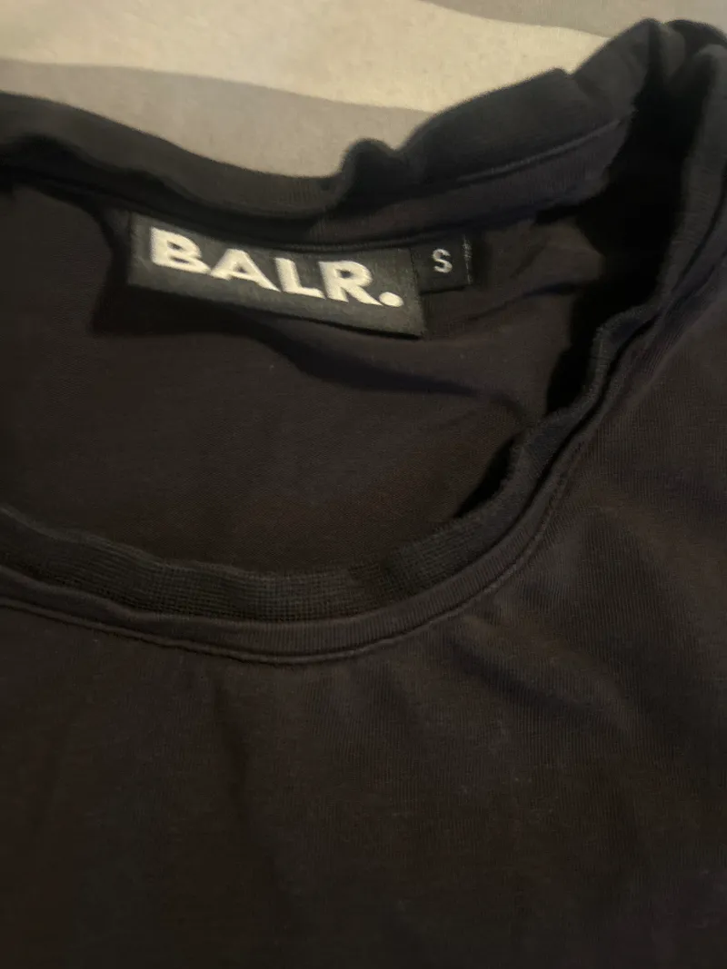 BALR. Damen T-Shirt Schwarz Gold Logo Print Gr. S Streetwear 3