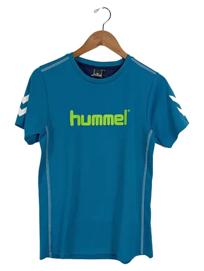 Hummel Kinder Sport Shirt Gr. 164 Türkis Polyester Logo