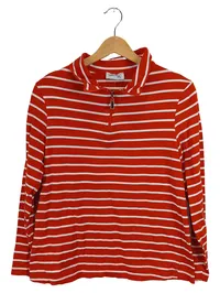 Collection L Damen Langarmshirt Gr. 40 Rot Gestreift Freizeit Baumwolle 1