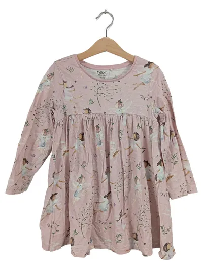 Next Mädchen Kleid Freizeitkleid Tiermotive Rosa Gr. 116 Wolle