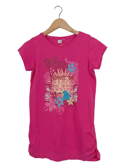 Alive Kinder T-Shirt Gr. 164 Pink Blumenmuster Schriftzug