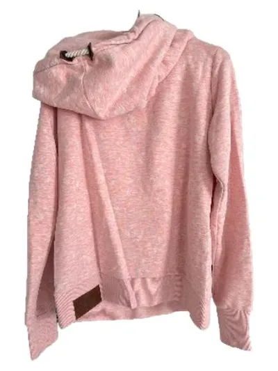 Naketano Damen Hoodie Kapuzenpullover Rosa Palmen Gr. L