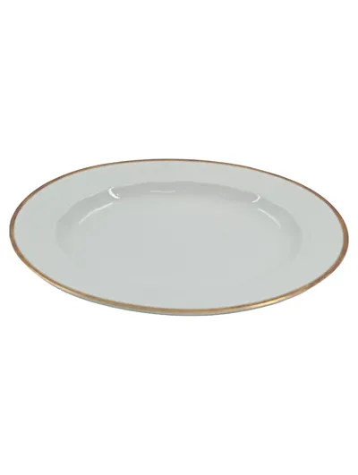Bavaria Servierteller Oval Weiß Porzellan Klassisch 22cm Metallic Akzent