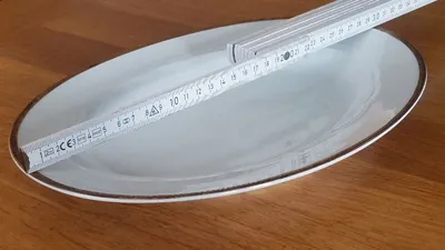 Bavaria Servierteller Oval Weiß Porzellan Klassisch 22cm Metallic Akzent