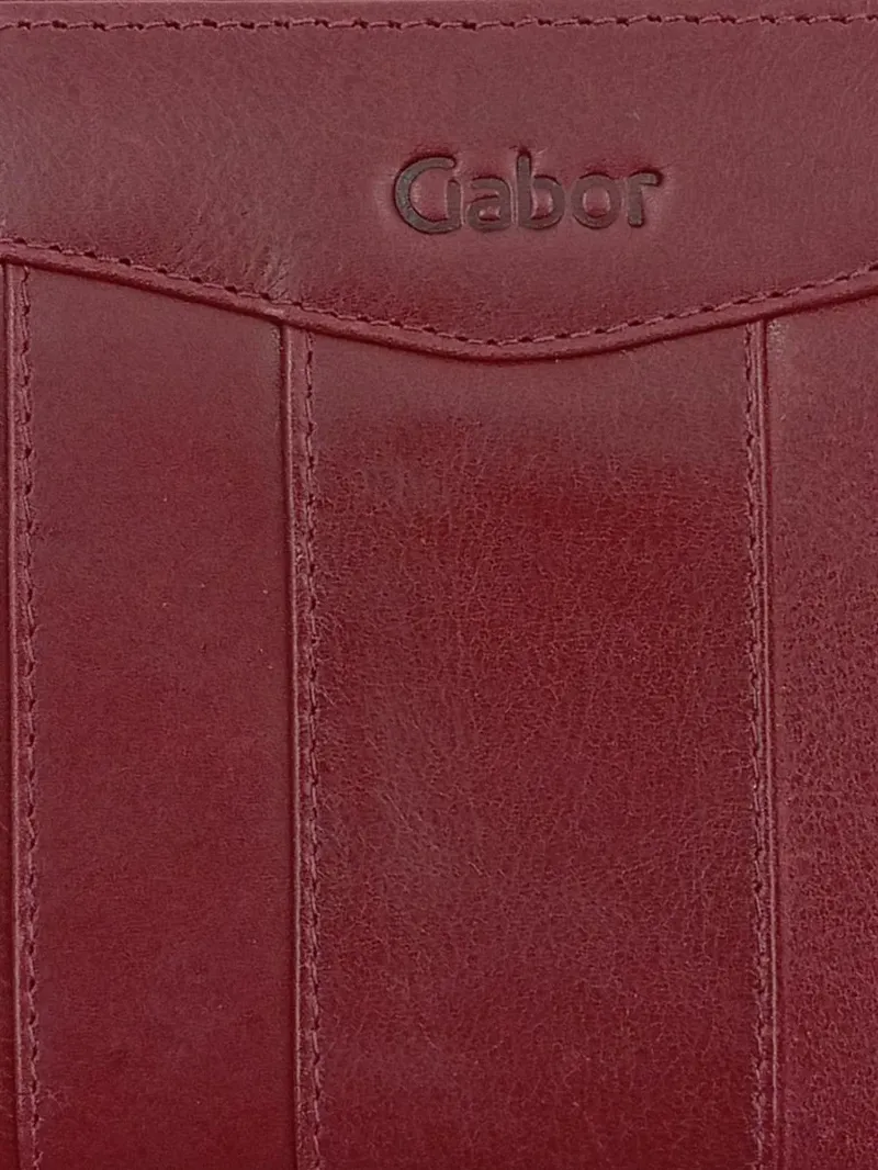 Gabor Damen Geldbörse Leder Bordeaux Rot Klassisch 3