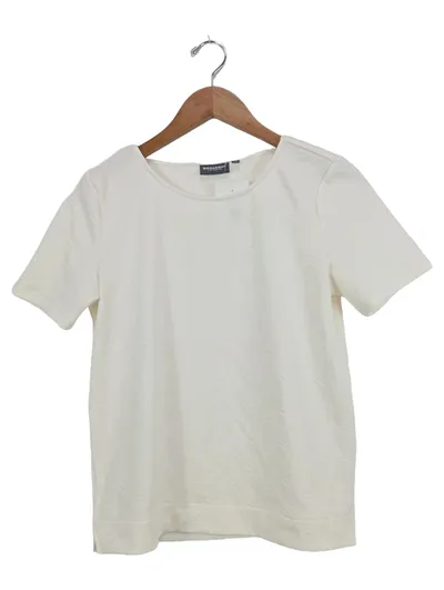 Broadway Damen T-Shirt Weiß Herzmuster Casual Gr. 34/XS
