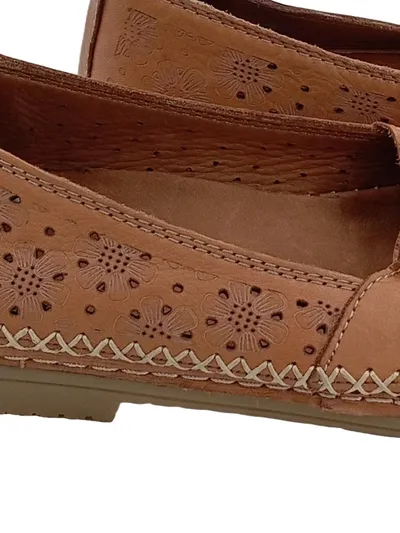 Edsor Kronen Madori Ballerinas Herren Braun Gr. 50, L Casual Leder