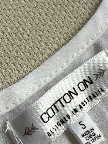 Cotton On Damen Basic Trägertop Ärmellos Uni Weiß Gr. S 36 Polyester 3