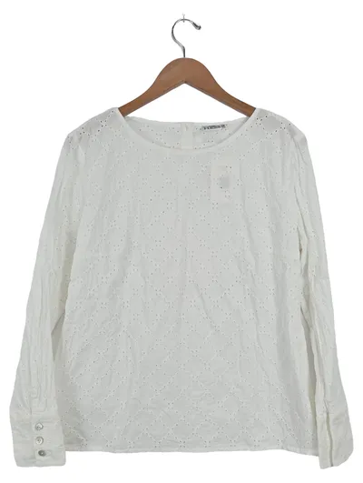 Berwin & Wolff AG Damen Bluse Langarm Weiß Lochmuster Gr. 44 XXL
