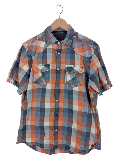 Redwood Herren Freizeithemd kariert Kurzarm Gr. 50;L Casual Mehrfarbig