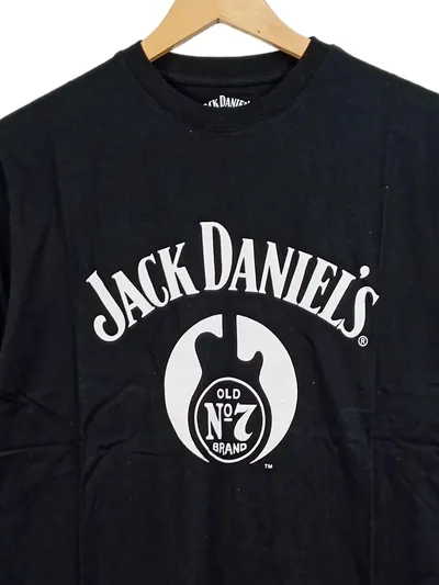 Jack Daniel's Herren T-Shirt L 50 Schwarz Logo Print Casual