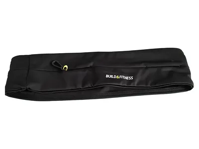Build & Fitness Laufgürtel Bauchtasche Schwarz Sportlich Handy Gürteltasche