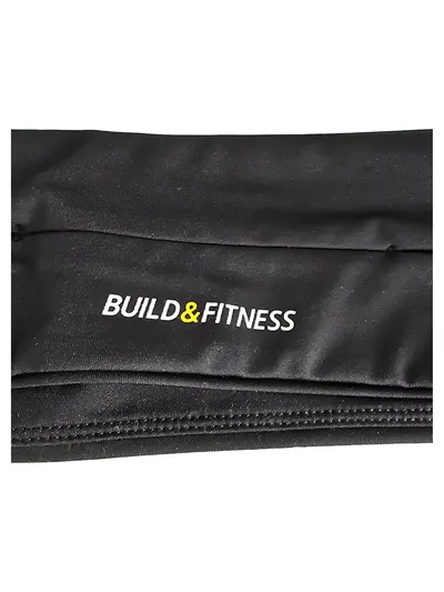 Build & Fitness Laufgürtel Bauchtasche Schwarz Sportlich Handy Gürteltasche
