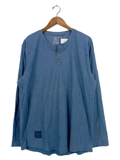 Engelbert Strauss Herren Langarmshirt Blau XL Casual Henley
