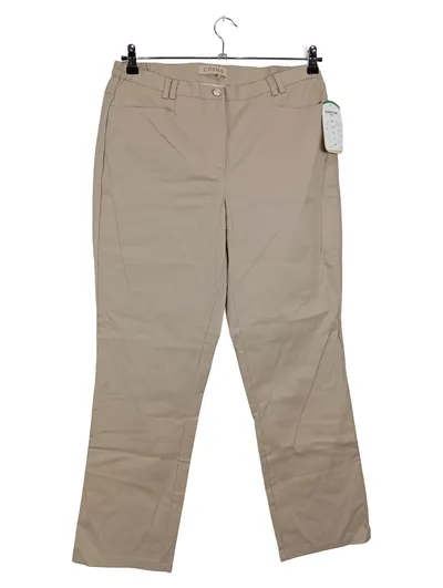 COSMA Damen Stoffhose Gr. 21/42 Beige Casual Stretch
