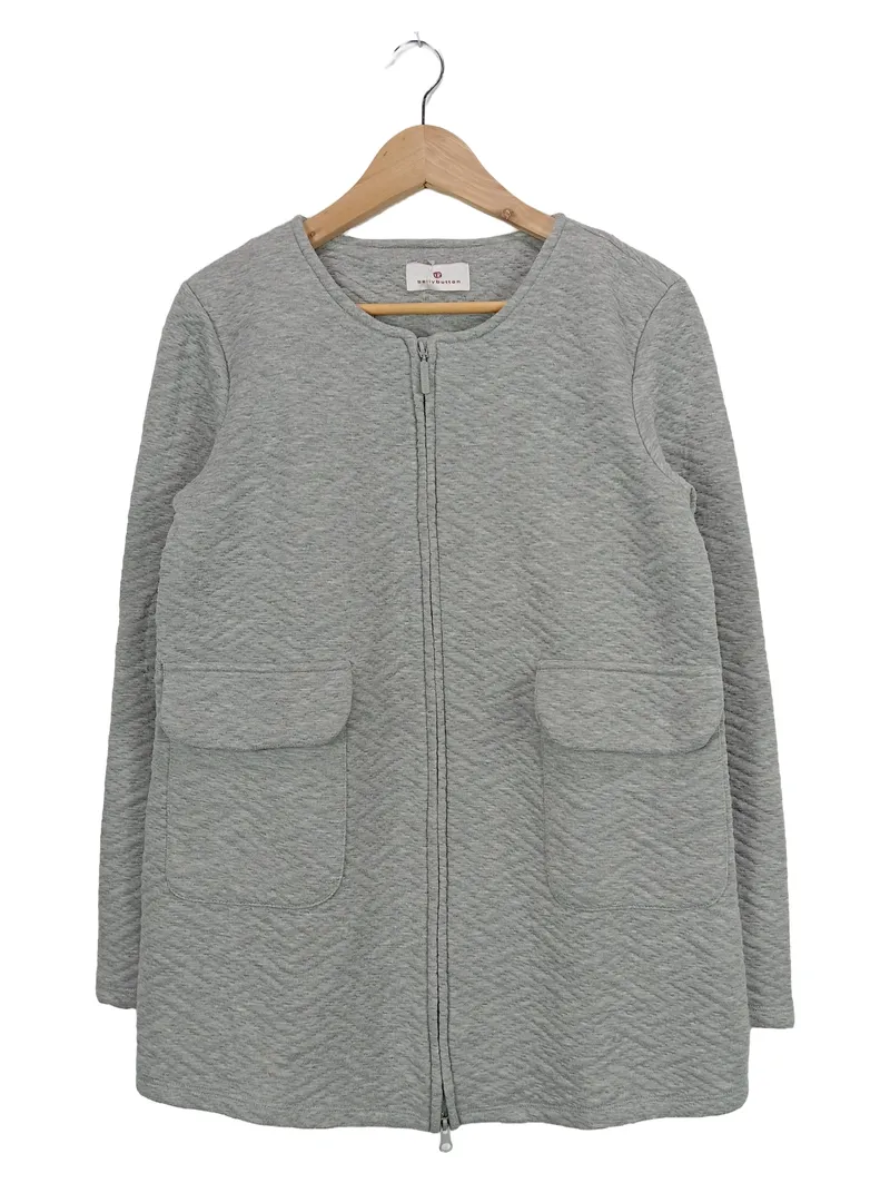 Bellybutton Damen Steppjacke Gr. 40/L Grau Casual Reißverschluss 1