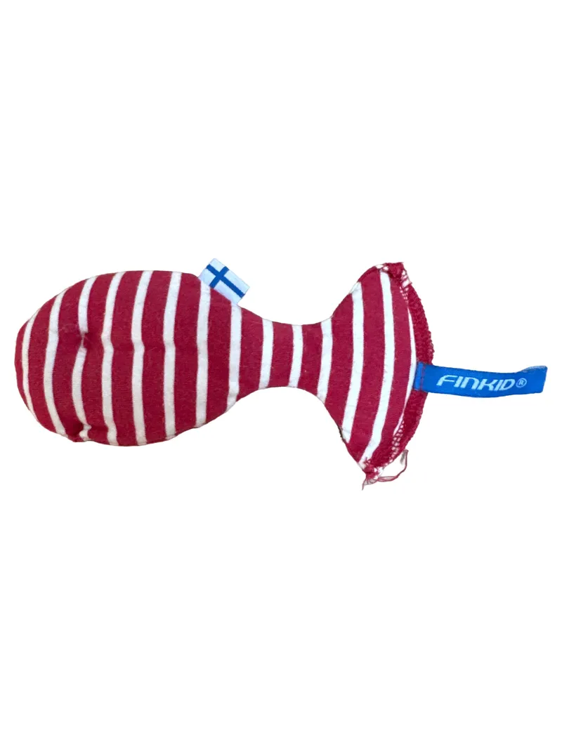 Finkid Baby Kuscheltier Stofftier Fisch Rot Gestreift Spielzeug 1