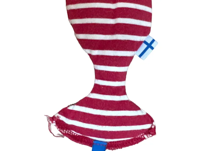 Finkid Baby Kuscheltier Stofftier Fisch Rot Gestreift Spielzeug 2