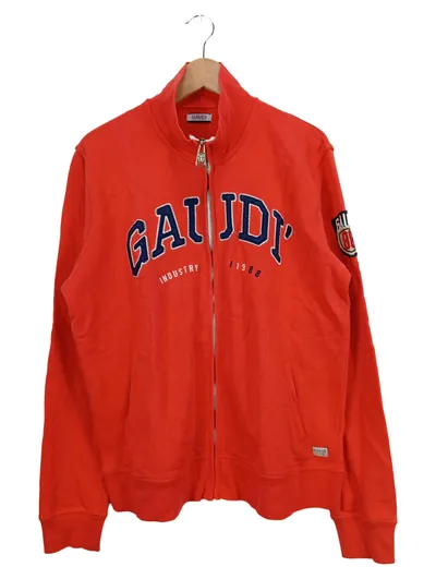 GAUDI Herren Sweatjacke Orange XL Baumwolle Casual Reißverschluss