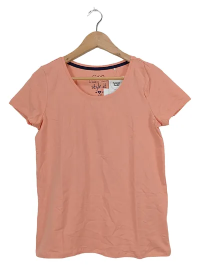 Ernsting's family Damen T-Shirt Gr. 36/S Orange Casual Kurzarm Shirt