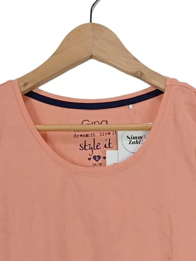Ernsting's family Damen T-Shirt Gr. 36/S Orange Casual Kurzarm Shirt