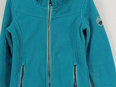 Killtec Sweatjacke Kinder Mädchen Kapuze Strukturmuster Türkis Gr. 128