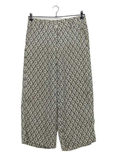 Please Damen Stoffhose Culotte Beige Geometrisch Muster Gr. M W29