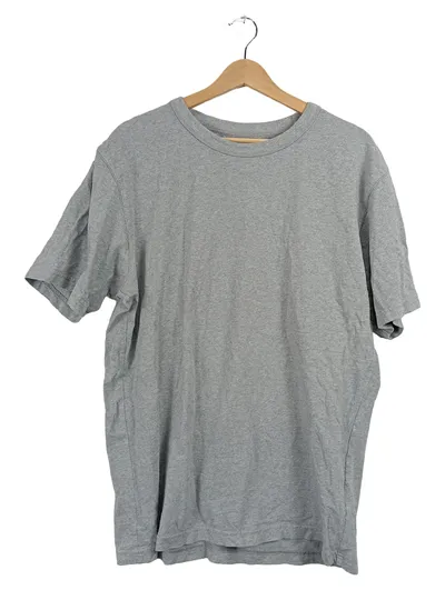 UNIQLO U Herren T-Shirt Gr. L Grau Meliert Basic Baumwolle