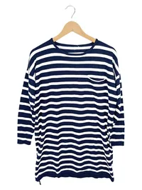 Finery Damen Langarmshirt Gestreift Casual Gr. ML 1