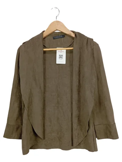 COSTES Damen Leichte Jacke Oliv 3/4 Arm Freizeit Gr. 36 S Frühjahr Sommer