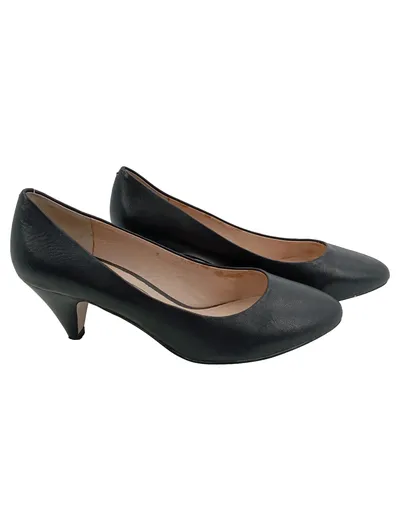 Buffalo London Klassische Pumps Damen Leder Schwarz Gr. 37 Business Elegant